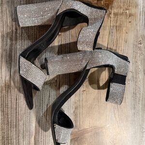 Elegant Black and Silver Women's Heels